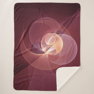 Cobertor Sherpa Movimento Abstrato Moderno Vinho Vermelho Cor-de-r