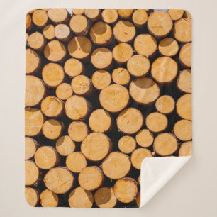 Cobertor Sherpa Muitas árvores de carvalho-tronco de madeira são c