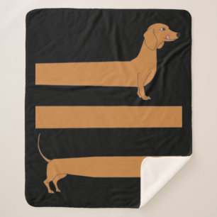 Cobertor Sherpa Muito longo Dachshund engraçado