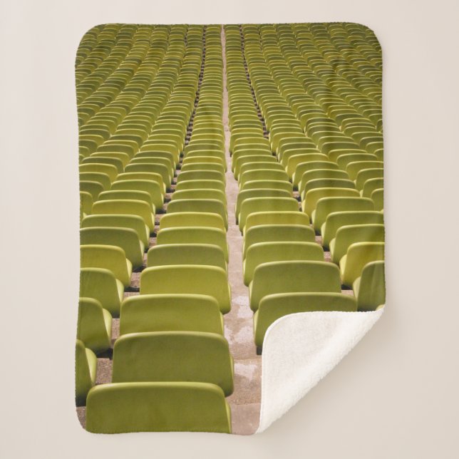 Cobertor Sherpa Muito vazio para cadeiras amarelas (Frente)