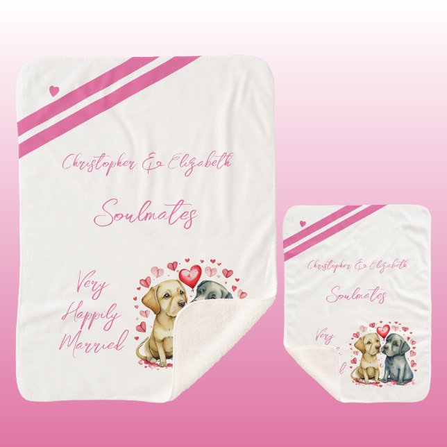 Cobertor Sherpa Mulher: Cães fofinhos presente de aniversário (Criador carregado)