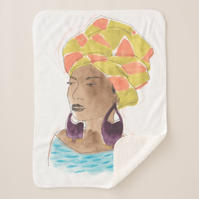 Cobertor Sherpa Mulher Forte e Bonita (Frente)