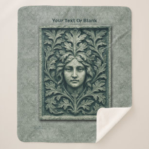 Cobertor Sherpa Mulher Verde - Pedra