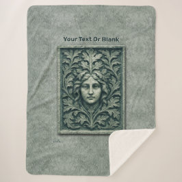 Cobertor Sherpa Mulher Verde - Pedra