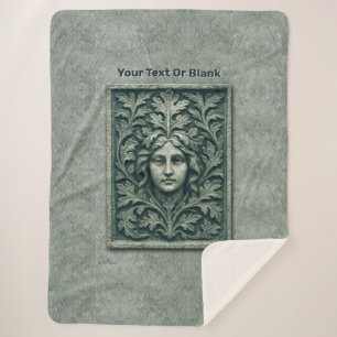 Cobertor Sherpa Mulher Verde - Pedra