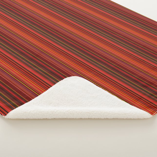 Cobertor Sherpa Multicor - Estilo de Tendência - Padrão de Stripe (3/4)