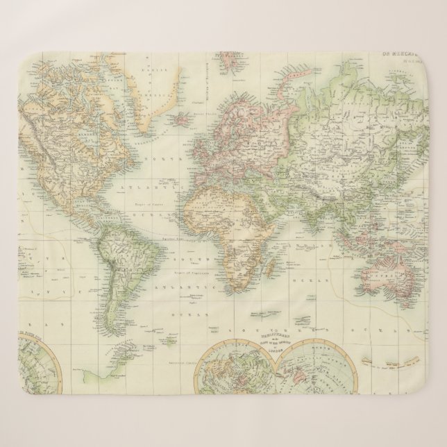 Cobertor Sherpa Mundo na projeção de Mercator (Frente (Horizontal))