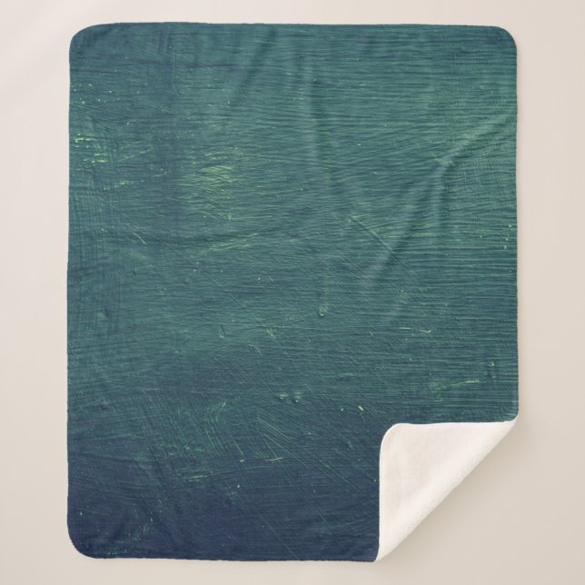 Cobertor Sherpa Muro preto, verde escuro (Frente)