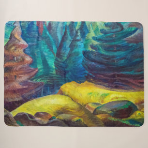 Cobertor Sherpa Musgo Amarelo Emily Carr