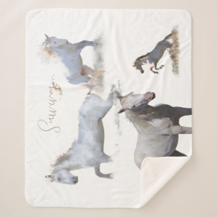 Cobertor Sherpa MustangWild Stallion Survivor Sherpa Blanket