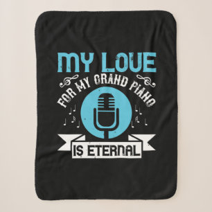 Cobertor Sherpa My Love For My Grand Piano Is Eternal