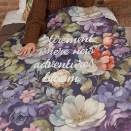 Cobertor Sherpa Mystic Flowers Custom Retirement Oferece presentes