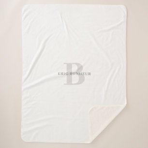 Cobertor Sherpa Na moda Modern Name & Monograma