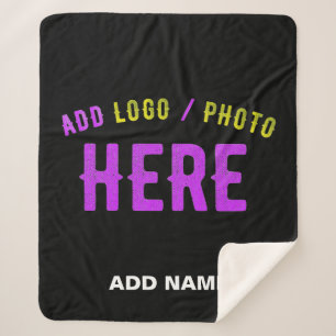 COBERTOR SHERPA NA MODA MODERNO PERSONALIZÁVEL NEGRO VERIFICADO CO