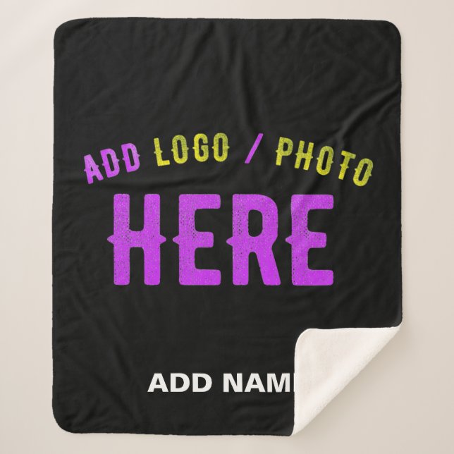 COBERTOR SHERPA NA MODA MODERNO PERSONALIZÁVEL NEGRO VERIFICADO CO (Frente)