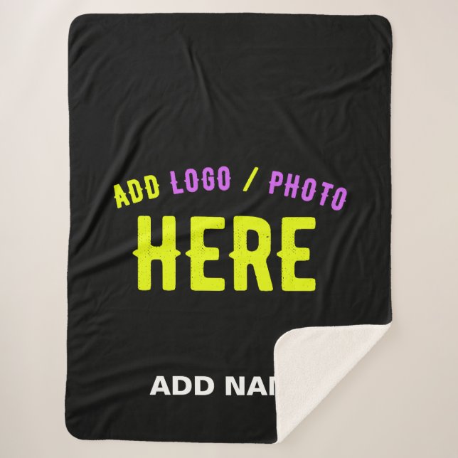 COBERTOR SHERPA NA MODA MODERNO PERSONALIZÁVEL NEGRO VERIFICADO CO (Frente)