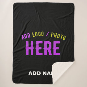 COBERTOR SHERPA NA MODA MODERNO PERSONALIZÁVEL NEGRO VERIFICADO CO