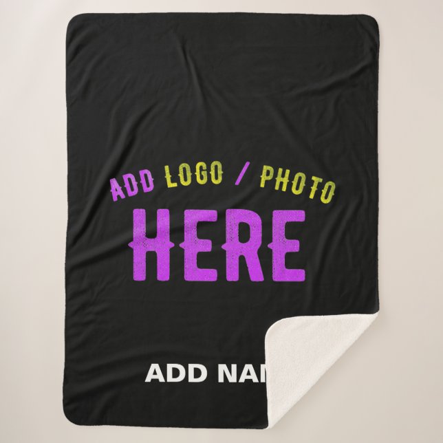 COBERTOR SHERPA NA MODA MODERNO PERSONALIZÁVEL NEGRO VERIFICADO CO (Frente)