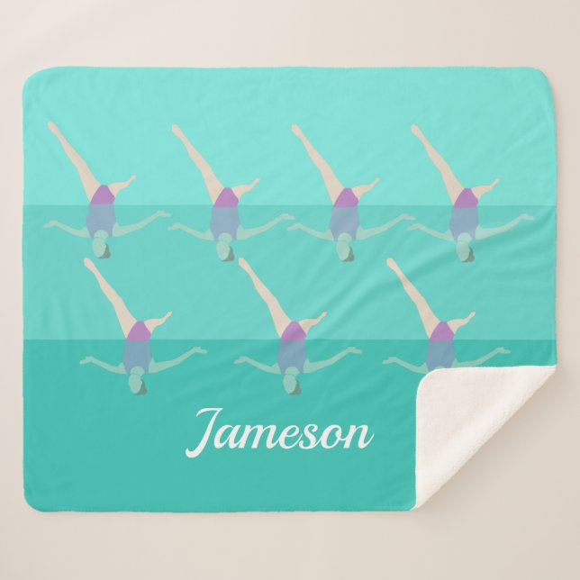 Cobertor Sherpa Nadação Artística (Frente (Horizontal))