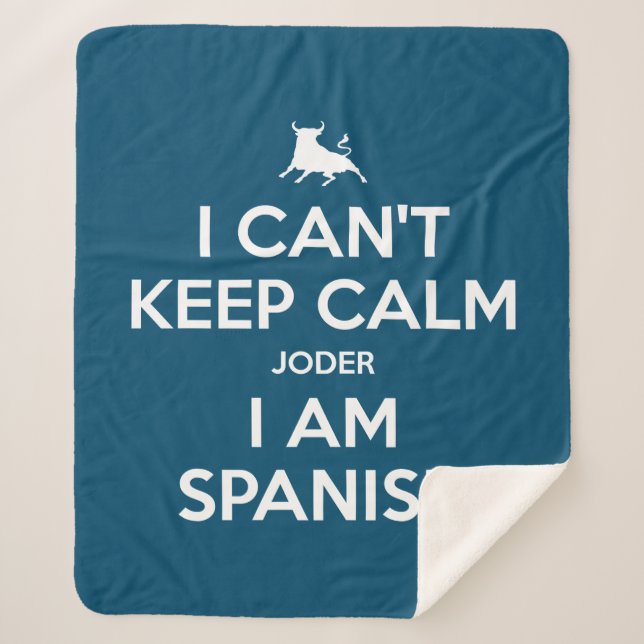 Cobertor Sherpa Não consigo ficar calmo (Frente)