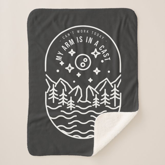 Cobertor Sherpa Não Posso Trabalhar Hoje Meu Braço Está Em Um Pass (Frente)