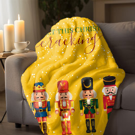 Cobertor Sherpa Natal Amarelo Uniforme e Engraçado Moderno