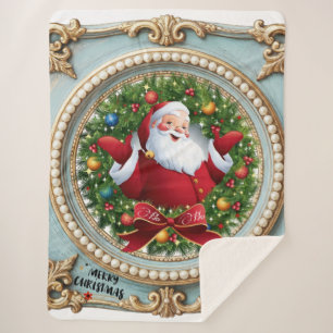 Cobertor Sherpa Natal de Papai Noel
