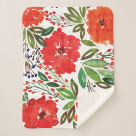 Cobertor Sherpa Natal e Mão Pintados