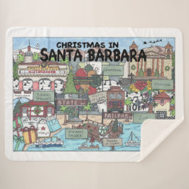 Cobertor Sherpa Natal em Papais noeis Barbara