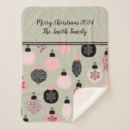 Cobertor Sherpa Natal Moderno Personalizado Sherpa Blanket