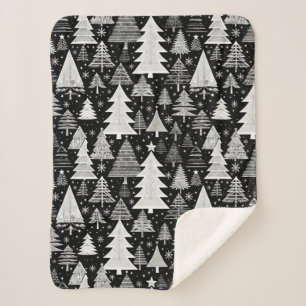 Cobertor Sherpa Natal Monocromático