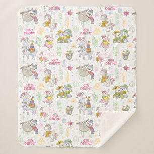 Cobertor Sherpa Natal tropical bonito