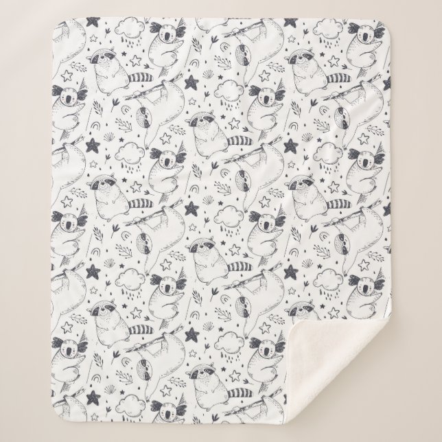 Cobertor Sherpa Natal tropical bonito Sherpa Blanket (Frente)