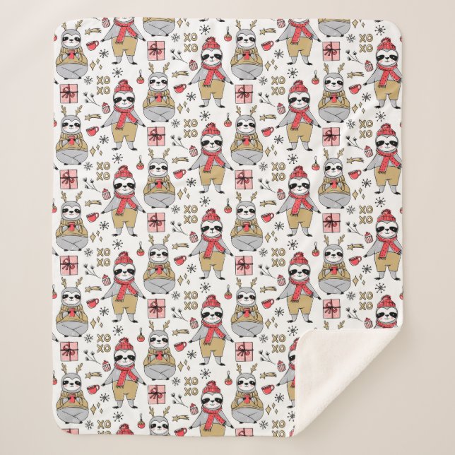 Cobertor Sherpa Natal tropical bonito Sherpa Blanket (Frente)