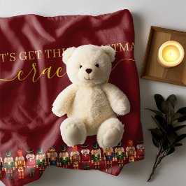 Cobertor Sherpa Natal Uniforme de Nozes Engraçado Moderno