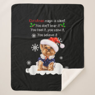 Cobertor Sherpa Natal Yorkshire Terrier Funny Yorkie Puppy