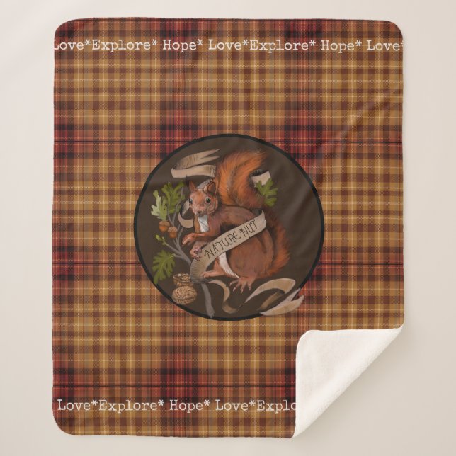 Cobertor Sherpa Nature Nut Squirrel Sherpa Blanket (Frente)