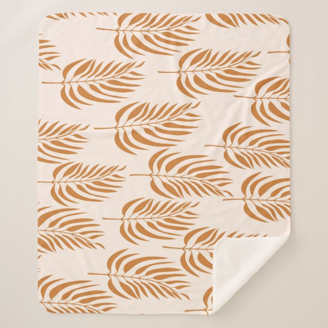 Cobertor Sherpa Natureza abstrato, Padrão Mínimo Sem Olhos. (Frente)