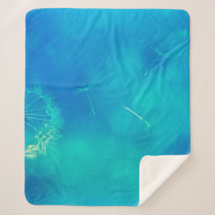 Cobertor Sherpa Natureza de dandelion de fundo de textura