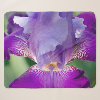 Cobertor Sherpa Natureza Iris Brilhante / Foto Floral / Botânica