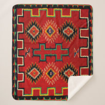 NAVAJO INDIAN 1890 SADDLE BLANKET