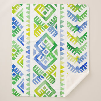 Cobertor Sherpa Navajo Tribute: Watercolor Tribal Majestade