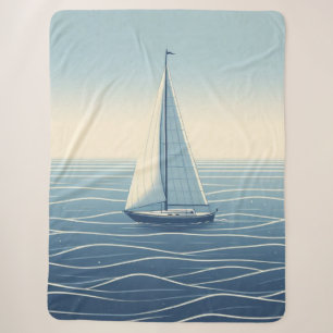 Cobertor Sherpa Navio de vela no alto mar