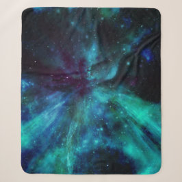 Cobertor Sherpa Nebulosa Turquesa e Roxa 