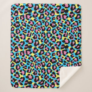 Cobertor Sherpa Neon Leopard Spot