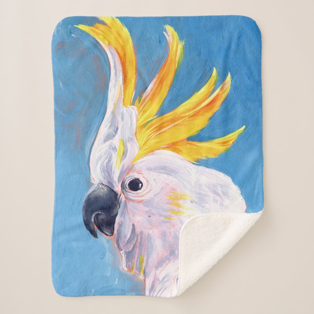 Cobertor Sherpa Neon Mohawk - Cockatoo (Frente)
