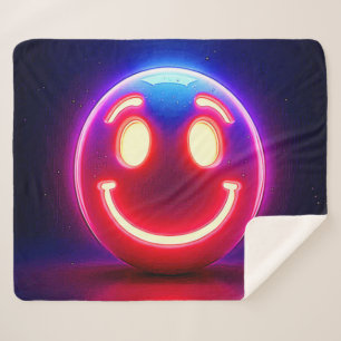 Cobertor Sherpa Neon Smile: Feliz Brilho