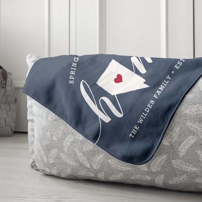 Cobertor Sherpa Nevada Home State Personalized (Criador carregado)