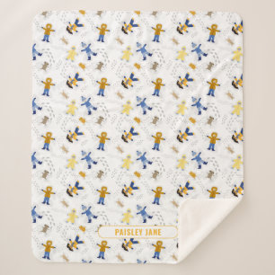 Cobertor Sherpa Neve Angel Children com animais de estimação