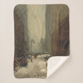 Cobertor Sherpa Neve em Nova Iorque (inverno em NYC)